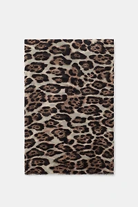 ANIMAL PRINT MODAL SILK SCARF