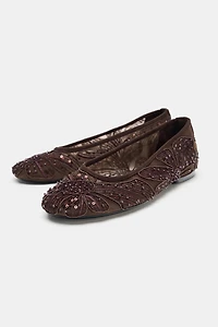 BALLERINES EN RÉSILLE BRODÉES