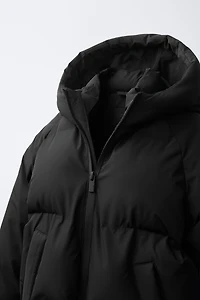 WATER REPELLENT HOODED PUFFER COAT