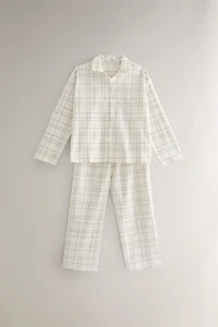 PANTALON LONG EN FLANELLE À CARREAUX