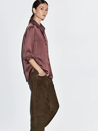 Flowing satin shirt