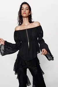 TOP BIMATIÈRE AVEC DENTELLE