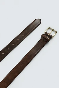 VINTAGE EFFECT LEATHER BELT