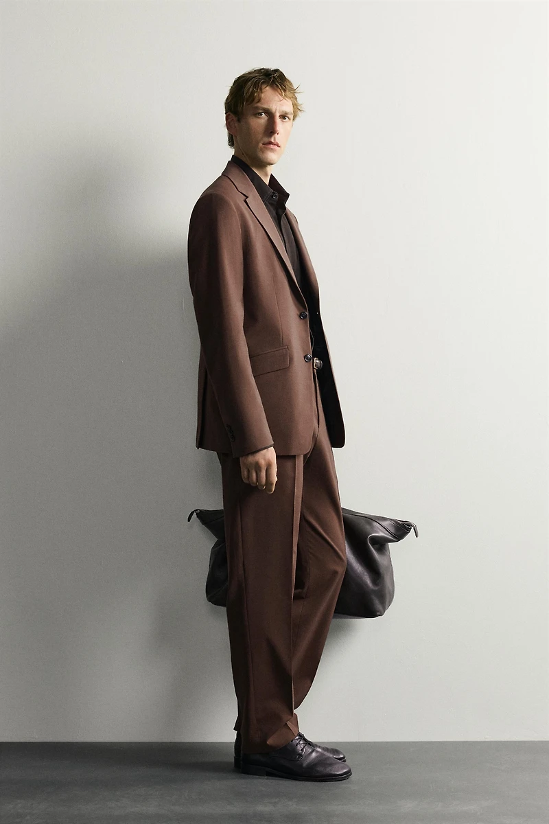 REGULAR FIT SUIT PANTS