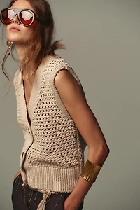 OPEN KNIT VEST