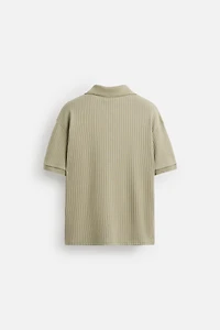 RIB KNIT POLO SHIRT