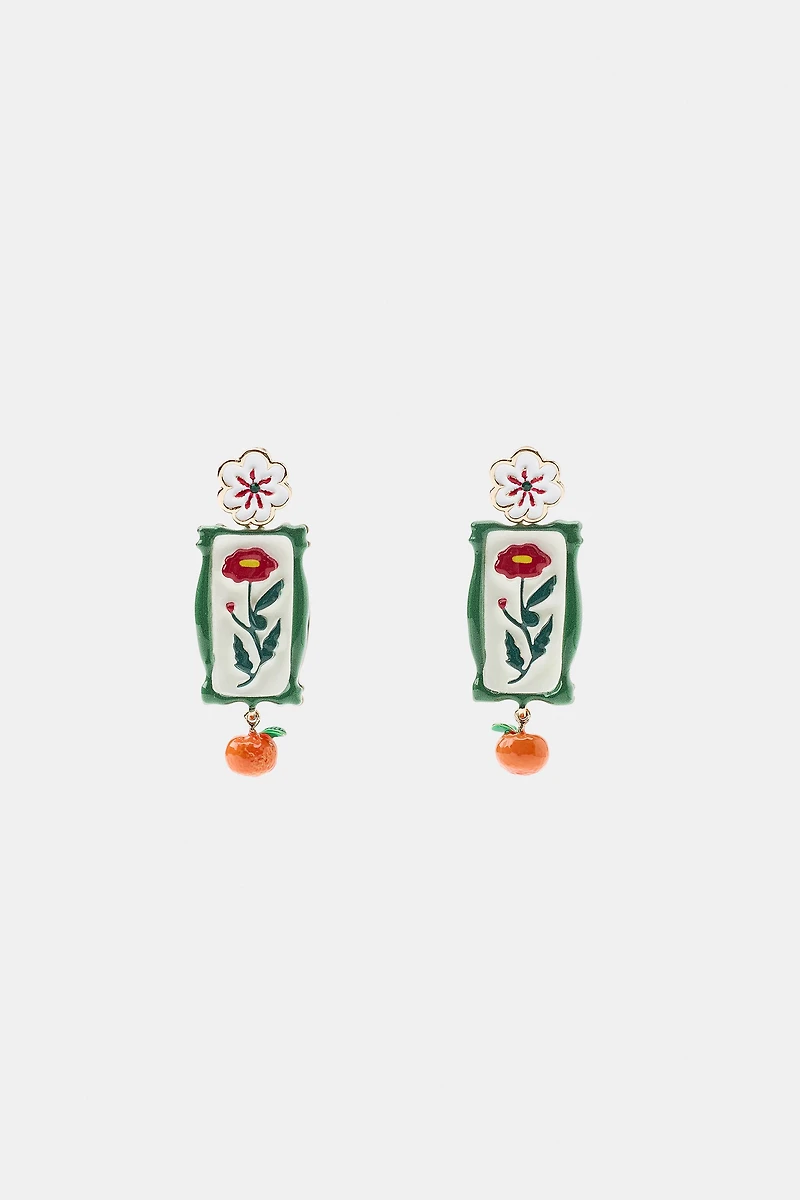 RESIN FLOWER EARRINGS