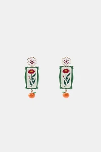 RESIN FLOWER EARRINGS