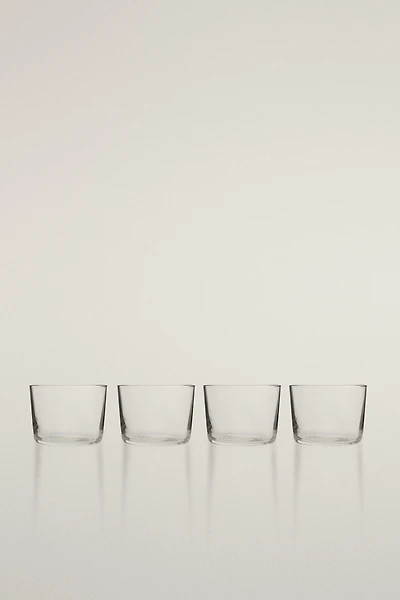 SET OF SHORT GLASS TUMBLERS (SET OF 4)