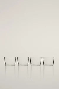 SET OF SHORT GLASS TUMBLERS (SET OF 4)