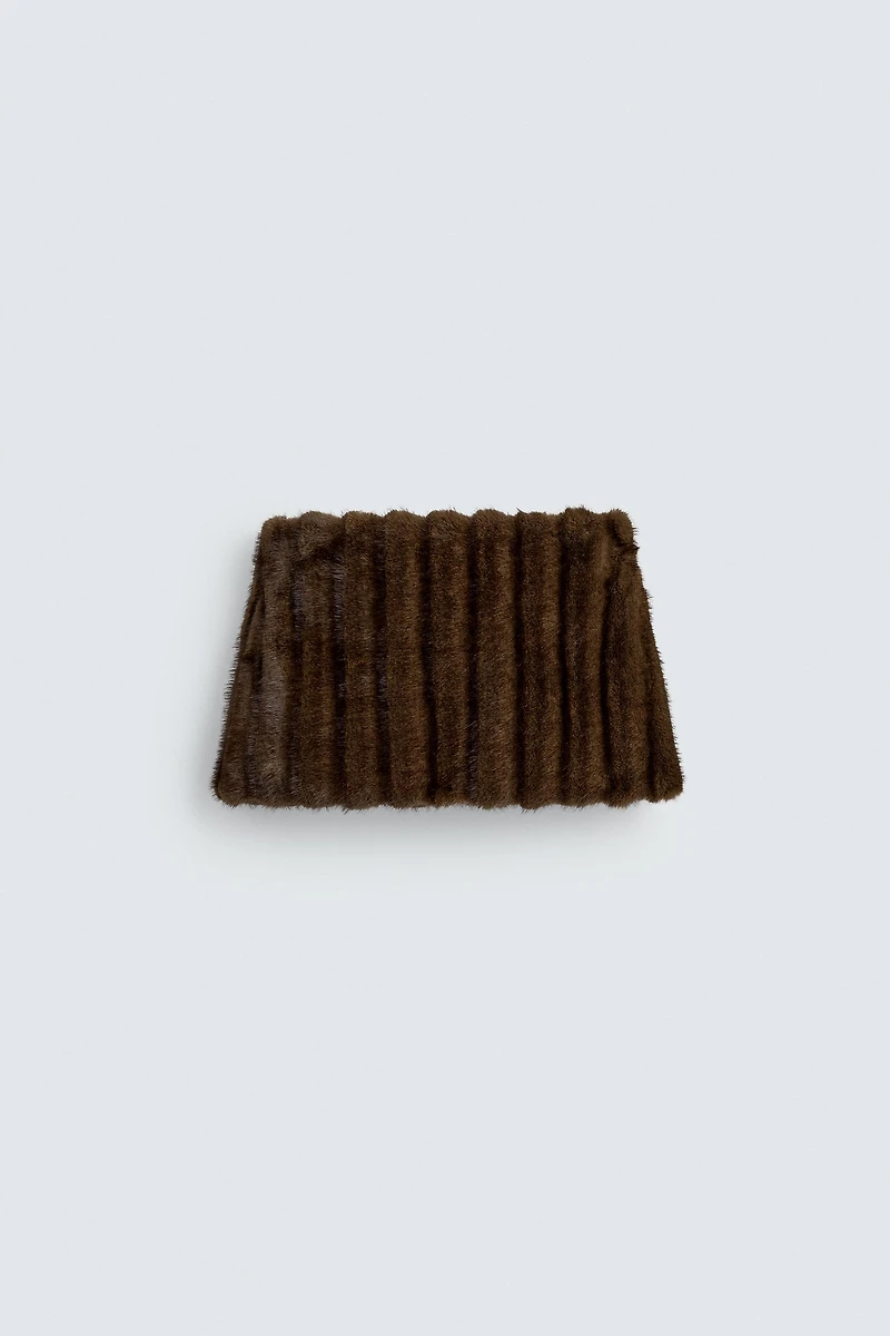 FAUX FUR MINI SKIRT HARRY LAMBERT FOR ZARA X DISNEY