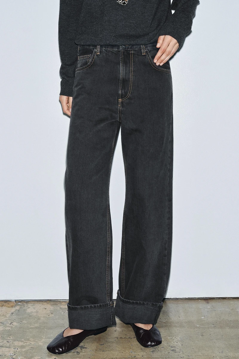 ZW COLLECTION MID-RISE BAGGY JEANS