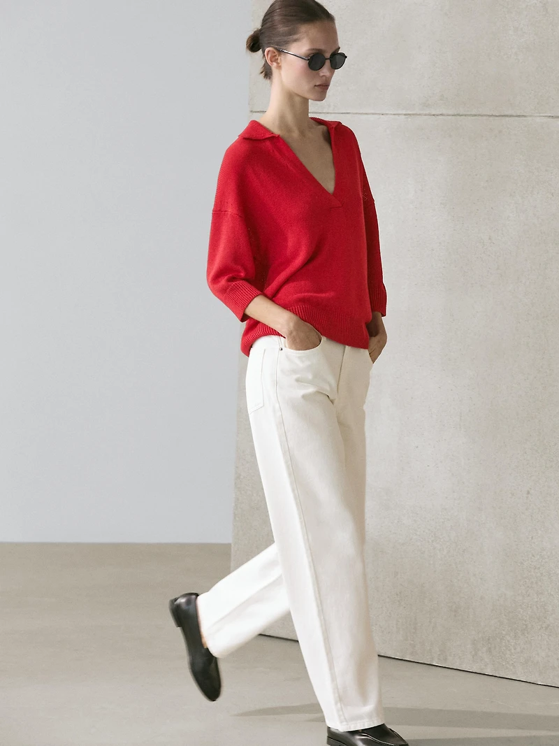 Polo en maille fluide