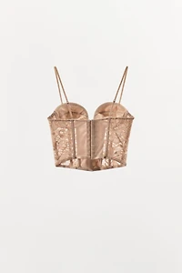 LACE NECKLINE CORSET