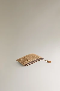 PAPER MAKEUP BAG WITH TRIM DETAIL
