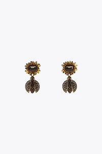 SUNFLOWER BEE JEWEL EARRINGS