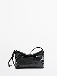 Nappa leather crossbody pouch bag