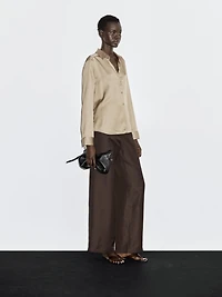Flowing satin shirt