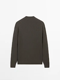 Pull tressé en coton mélangé