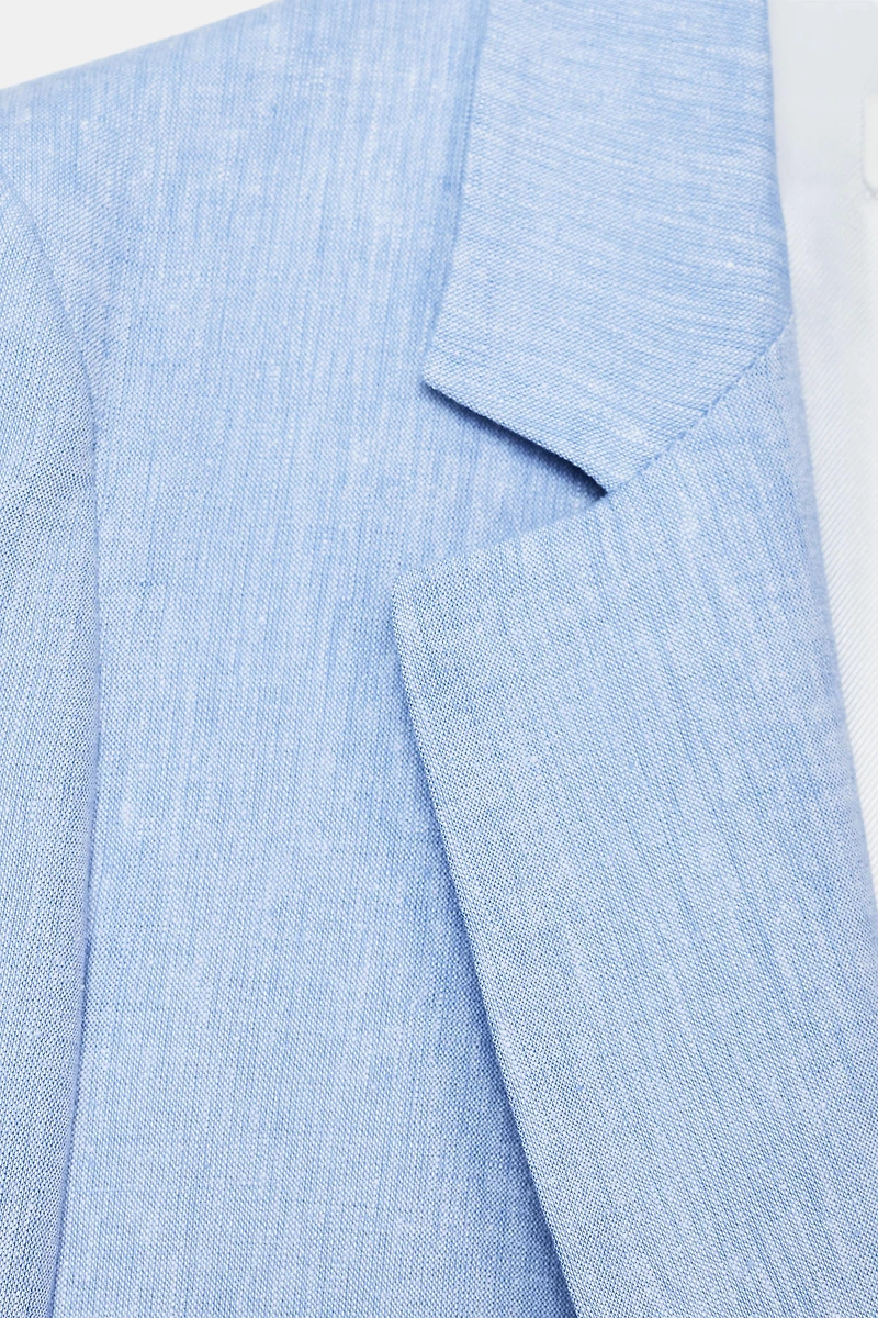 LINEN BLAZER WITH ROLLED-UP SLEEVES
