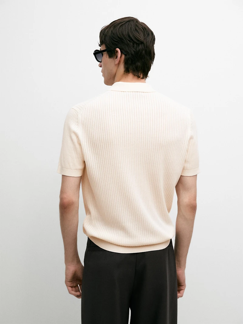 Quarter-zip knit polo sweater