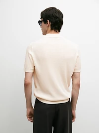 Quarter-zip knit polo sweater