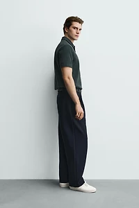 WAFFLE TEXTURED POLO SHIRT