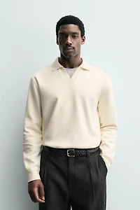 INTERLOCK POLO SWEATSHIRT