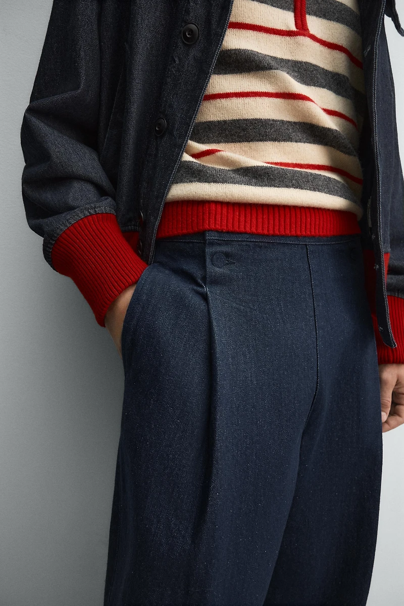 WIDE-LEG DENIM TROUSERS HARRY LAMBERT FOR ZARA X DISNEY