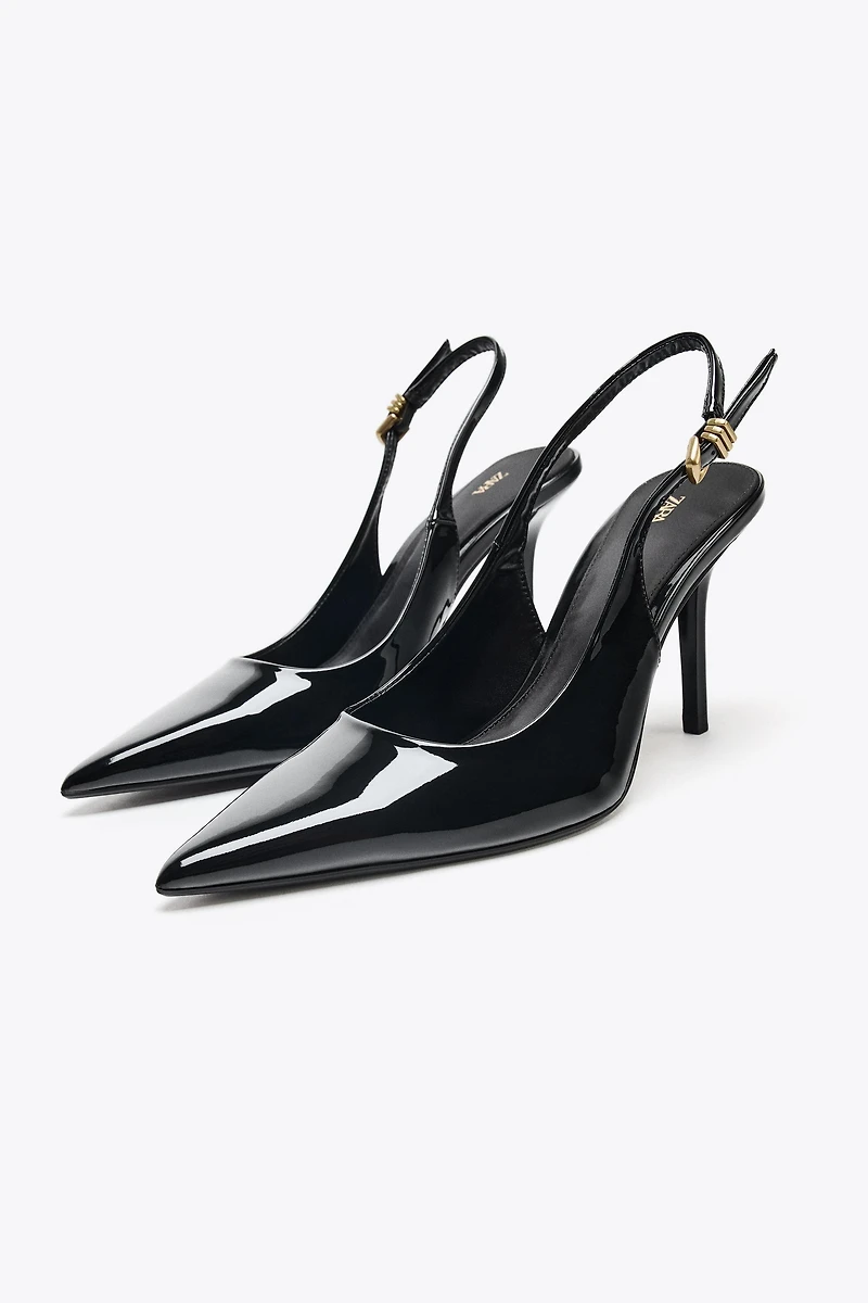 METAL BUCKLE HEELS