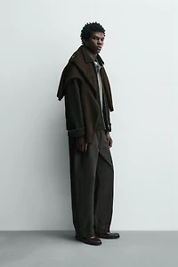 WOOL EFFECT ZIPPER JACKET