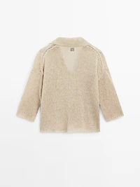 Polo sweater with open collar - STUDIO