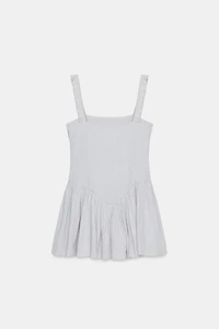 SHORT EMBROIDERED VOLUMINOUS DRESS