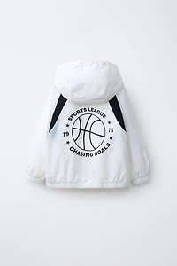 LIGHTWEIGHT TEXT RAINCOAT