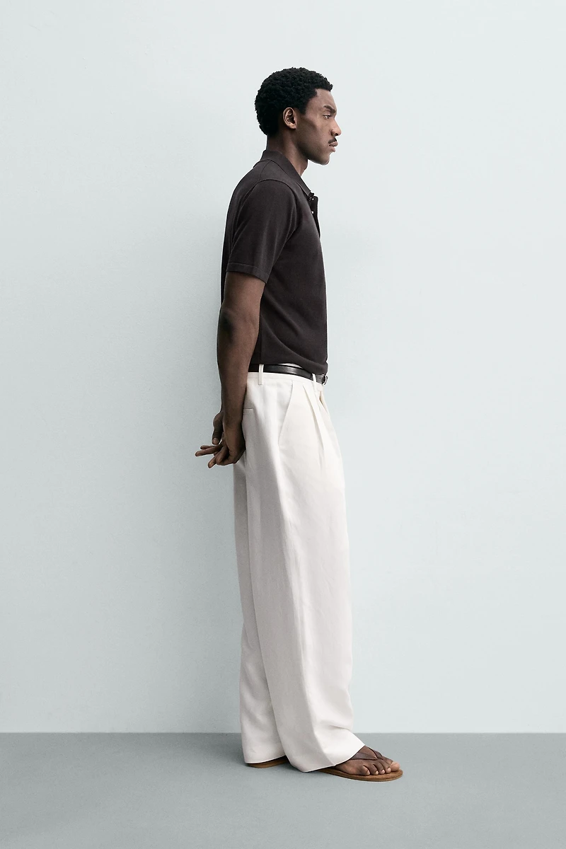 REGULAR FIT COTTON BLEND KNIT POLO
