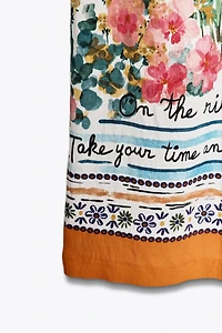 JUPE MIDI CAPE IMPRIMÉE