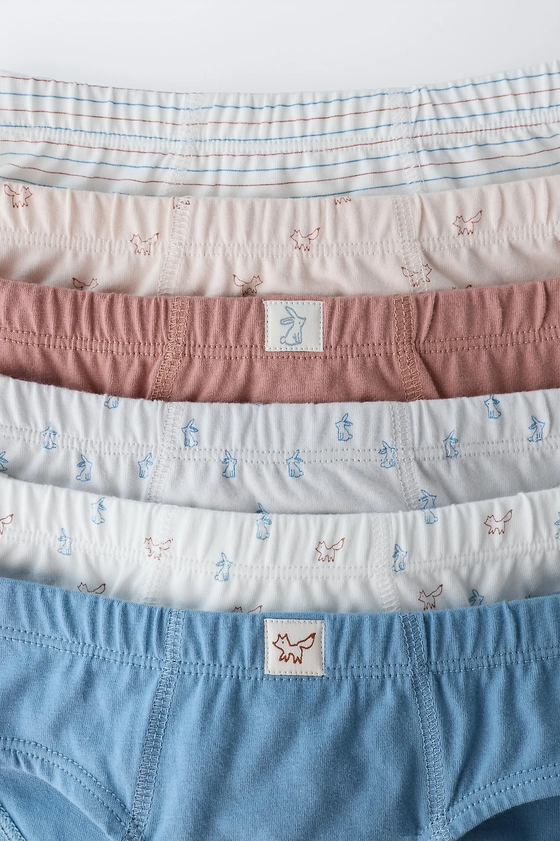 1 1/2-6 YEARS/ SIX-PACK OF ANIMAL UNDERWEAR