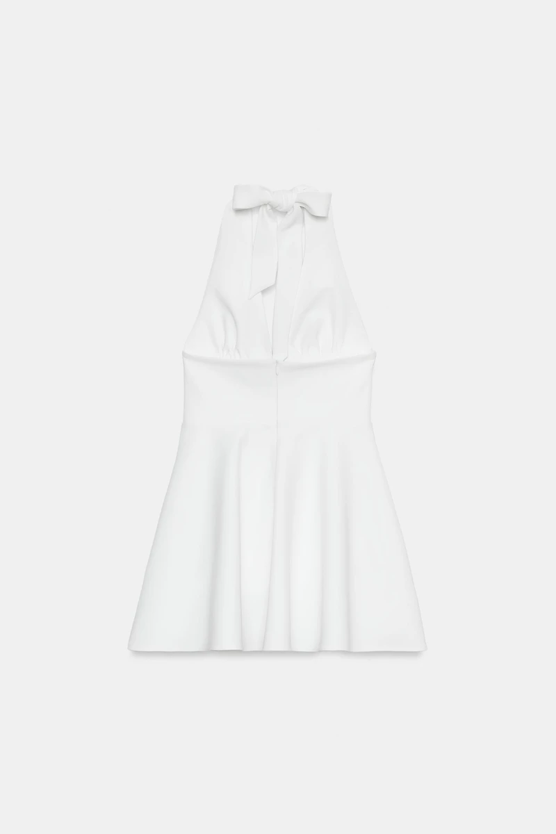 HALTER CAPE SKIRT DRESS