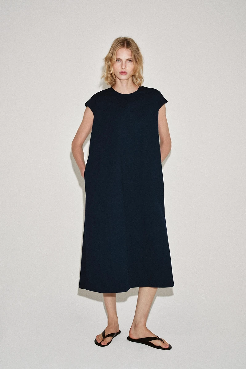 ZW COLLECTION POPLIN MIDI DRESS