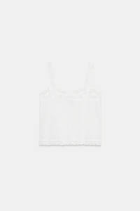 EMBROIDERED STRAP TOP