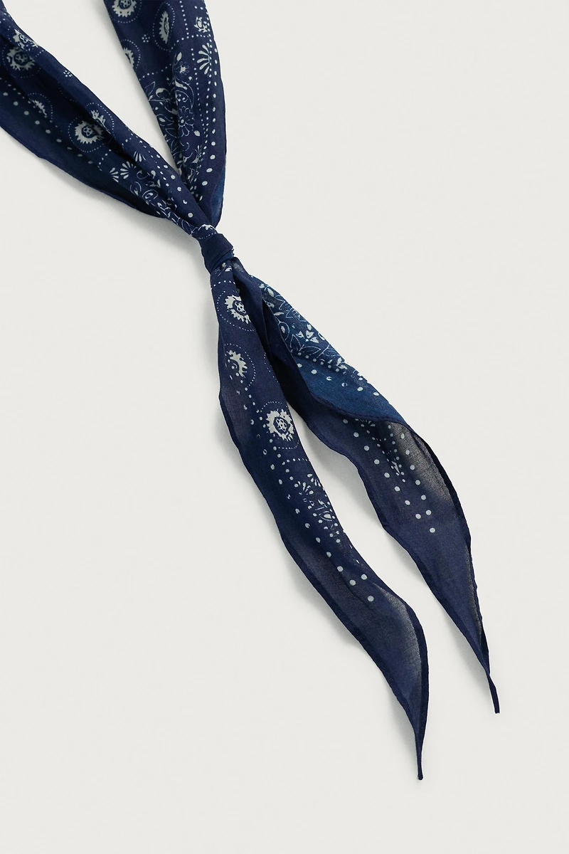LONG PATCHWORK PRINT BANDANA