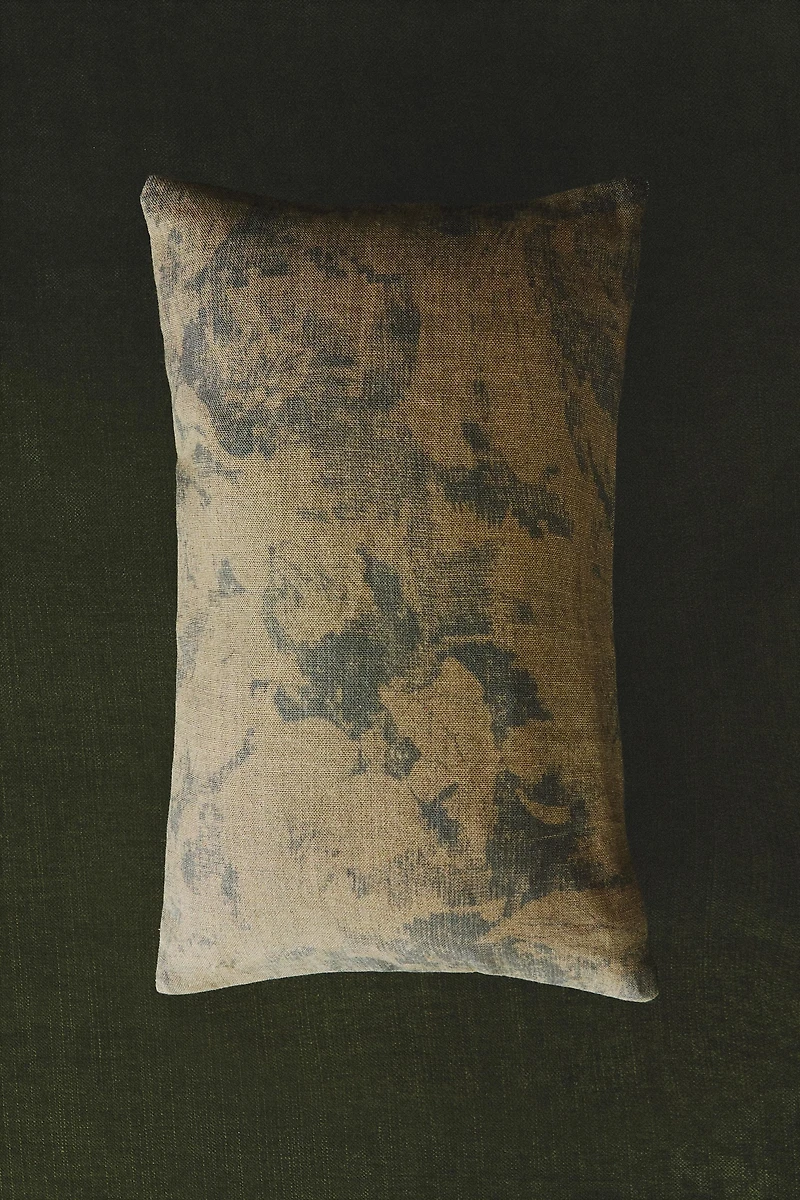 BRUSHED PRINT THROW PILLOW COVER