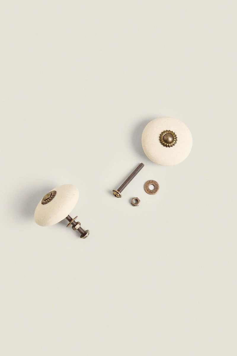 LOT BOUTONS DE PORTE CÉRAMIQUE MATE (LOT DE 2)