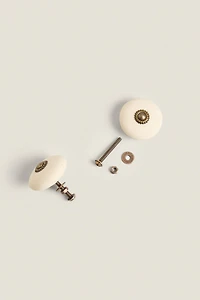 LOT BOUTONS DE PORTE CÉRAMIQUE MATE (LOT DE 2)