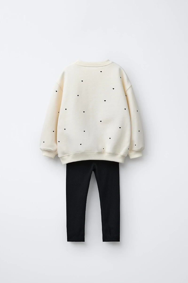 LILO & STITCH © DISNEY RIBBED SWEATSHIRT AND LEGGINGS SET