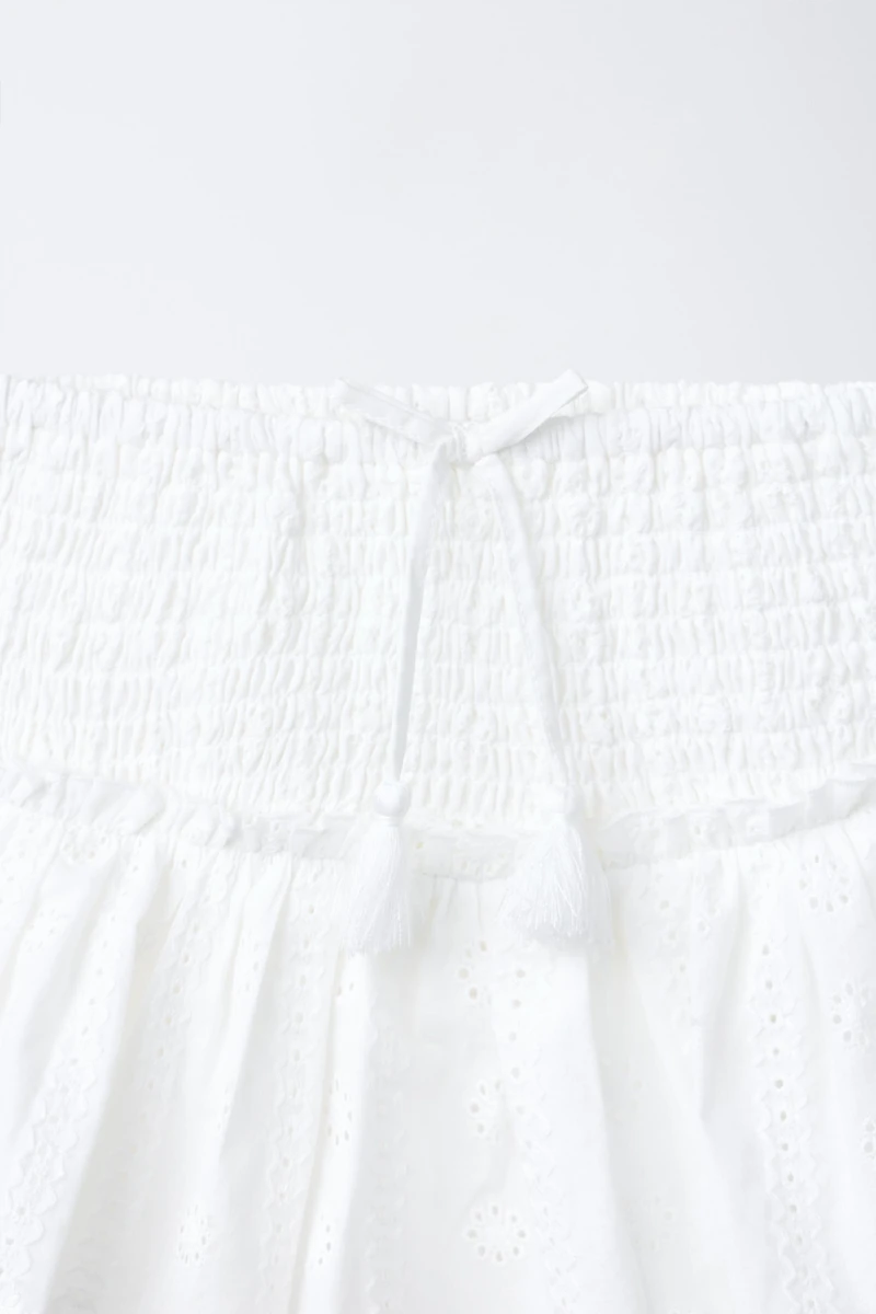 JUPE-SHORT SCHIFFLY À VOLANTS