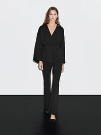 Flowing V-neck kimono