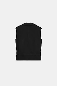 SHOULDER PAD BELTED VEST