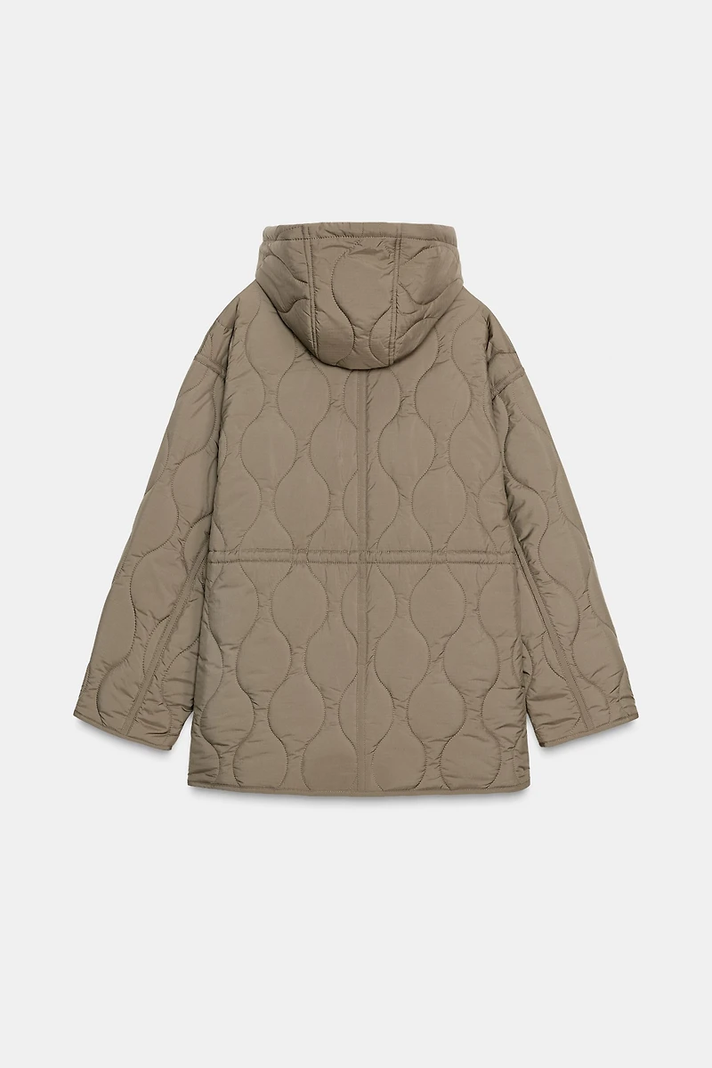 VESTE REMBOURRÉE À CAPUCHE DÉPERLANTE