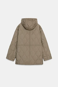 VESTE REMBOURRÉE À CAPUCHE DÉPERLANTE